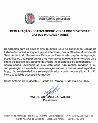 CERTIDÃO VERBA INDENIZATÓRIA